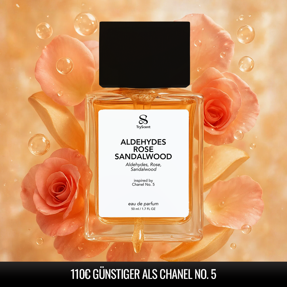 TryScent 50ML Aldehydes Rose Sandalwood 50 ml